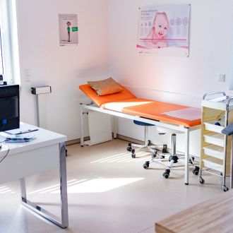 Behandlungszimmer der Frauenarztpraxis Ahlen